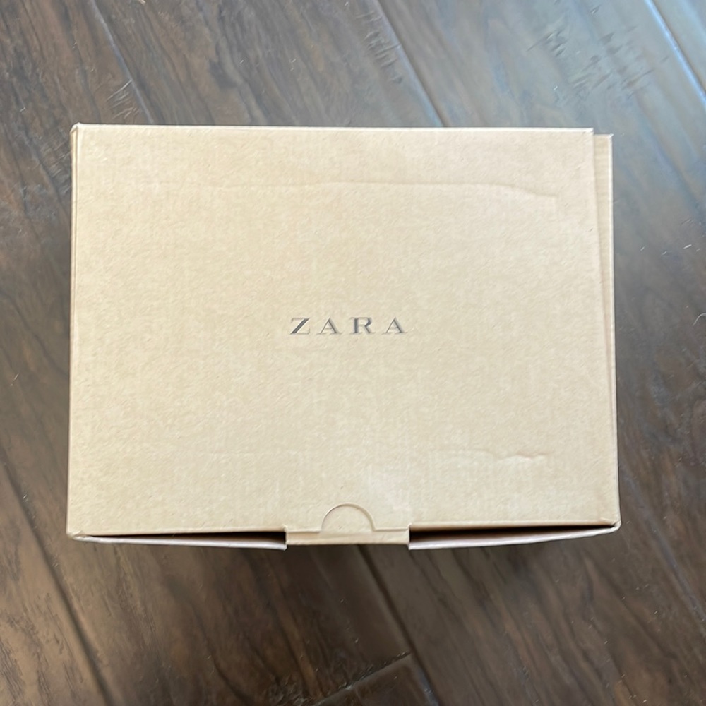 New In box ZARA Women White Strappy Heel with Silver Chrome Heels Size 8 / 39 - Picture 7 of 9
